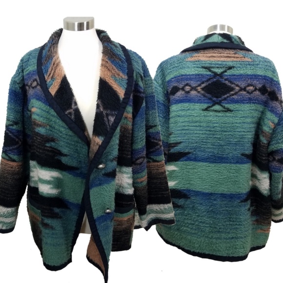 Together West Sweaters - Together West Southwest Fleece Sweater Jacket 3X